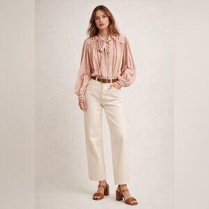 Hemant and Nandita Anthropologie striped button front blouse. Size XS.